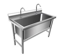 Atduglanix Fregadero Comercial Independiente de Acero Inoxidable for Garaje Fregadero de Cocina Fregaderos de Servicio Pesado Lavadero Lavadero Garaje Restaurante, Taller, Exterior e Interior (Size :