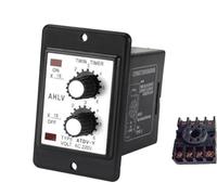 ATDV-Y Relé de tiempo ajustable Temporizador de ciclo de repetición DC12V DC24V AC110V AC220V AC380V 3S 6S 12S 30S 60S 3 metres 6M 12M 30M 60M con base(6S,380V)