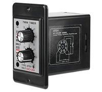 ATDV-YC Relé de temporizador doble, 6S-60M 24V Encendido Apagado Interruptor de temporizador doble Perilla de control de control de tiempo ATDV-YC(DC12V)