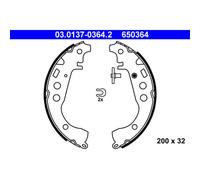 ATE 03.0137-0364.2 Juego de zapatas de frenos trasero para Yaris Corolla bB Echo