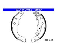 ATE 03.0137-0491.2 Juego de zapatas de frenos trasero para