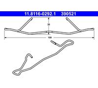 ATE 11.8116-0292.1 Primavera, Pinza de Freno para Chevrolet, Opel, Saab, Opel