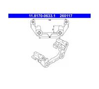 ATE 11.8170-0633.1 Soporte Mordaza de Freno para Opel Vectra C Z02 Saab 9-3 E50