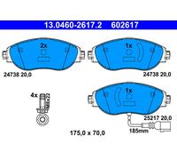 ATE 13.0460-2617.2 Set de Pastillas Freno,Disco Freno para Audi,Cupra ,Seat