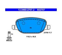 Juego de pastillas de freno ATE 13.0460-2707.2, atrás