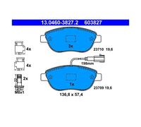 Juego de pastillas de freno ATE 13.0460-3827.2, delante