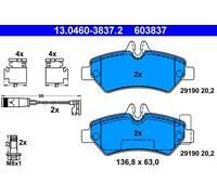 ATE 13.0460-3837.2 Set de Pastillas Freno, Disco Freno para , Mercedes-Benz