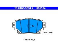 ATE 13.0460-5534.2 Set de Pastillas Freno, Disco Freno para Lexus ,Subaru,Toyota