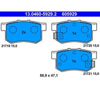 ATE 13.0460-5929.2 Set de Pastillas Freno,Disco Freno para Fiat,Honda,MG,Rover ,