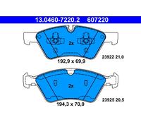 ATE 13.0460-7220.2 Set de Pastillas de Freno, Disco de Freno para Mercedes-Benz