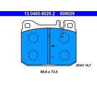ATE 13.0460-9029.2 Set de Pastillas de Freno, Disco de Freno para Mercedes-Benz