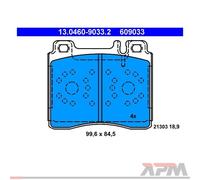 ATE 13.0460-9033.2 Juego Pastillas de Freno Disco para Mercedes-Benz W140 C140