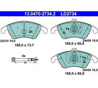 ATE 13.0470-2734.2 Set de Pastillas de Freno, Disco de Freno para Mercedes-Benz