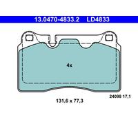 ATE 13.0470-4833.2 Set de Pastillas Freno, Disco Freno para Cupra, Seat, VW
