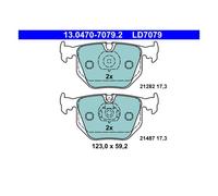 ATE Juego de 4 pastillas de freno para BMW: SÃ©rie 3, X5, X3, SÃ©rie 7 & LAND ROVER: Range Rover (Ref: 13.0470-7079.2)
