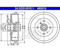 Ate 24.0220-0018.1 Tambores de Frenos