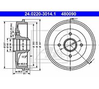 Ate 24.0220-3014.1 Tambores de Frenos