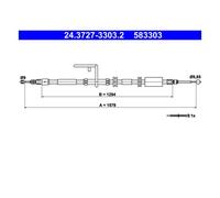 ATE 24.3727-3303.2 Cable De Freno De Mano Para Land Rover