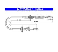 ATE 24.3728-2200.2 Cable Accionamiento Del Embrague para Suzuki Ignis I Subaru