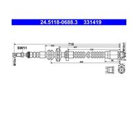 Latiguillo de freno ATE 24.5118-0688.3