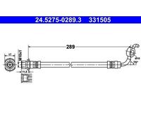 ATE 24.5275-0289.3 Latiguillo de freno para TOYOTA RAV 4 IV (ZSA4, ALA4)