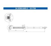 ATE 24.5298-0493.3 Freno Delantero Izquierdo para Hyundai i30 Kia pro Cee'D