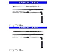 ATE 24.8190-0226.2 Contacto de Avisador Indicador Desgaste Frenos Trasero para