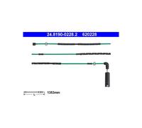 ATE 24.8190-0228.2 Sensor desgaste pastillas freno para BMW 3
