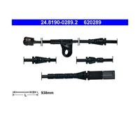 ATE 24.8190-0289.2 Contacto de Avisador Desgaste para BMW X5 E70 F15 F85 X6