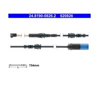 ATE 24.8190-0826.2 Contacto de Avisador Indicador Desgaste Frenos Trasero para