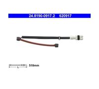 ATE 24.8190-0917.2 Contacto de Avisador Desgaste los Frenos Delant. para Porsche