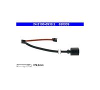 ATE 24.8190-0939.2 Sensor desgaste pastillas freno para Porsche Panamera Cayenne