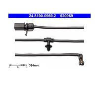 ATE 24.8190-0969.2 Contacto de Avisador Indicador Desgaste Frenos para Audi A4