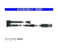 ATE 24.8190-0981.2 Indicador de Desgaste con Contacto Avisador Frenos para Mini