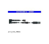 ATE 24.8190-0981.2 Sensor desgaste pastillas freno delantero izquierdo para Hatc