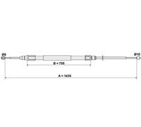 ATE 24372702342 cable de freno de mano