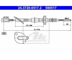 ATE 24372805172 cable de embrague
