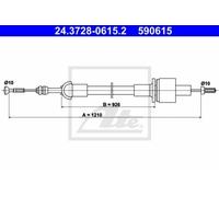 ATE 24372806152 cable de embrague