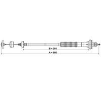 ATE 24.3728-0832.2 Cable de embrague
