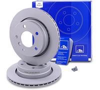 ATE 2x Bremsscheibe Hinterachse Belüftet 24.0119-0107.1