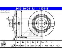 ATE 2x Disco Freno Trasero Ø300 MM Completo para Hyundai Kona OS Ev Ose Osi Kia