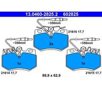 ATE 602825 Pastillas Freno Delanteras AX 98 4 Piezas 17,7 mm 89,9 mm