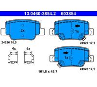 ATE 603854 Pastillas Freno Traseras Hacia 09- 4 Piezas Alt.48,7mm An.101,8mm