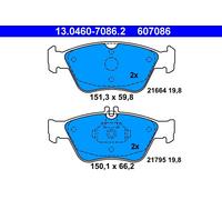 ATE 607086 Pastillas Freno Delanteras Clase C W202 4 Piezas -00