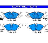ATE 607115 Pastillas Freno Delanteras Astra G 04 2 Años 4 Piezas