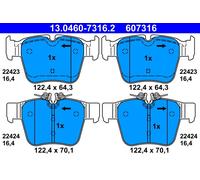ATE 607316 Pastillas Freno Traseras Para Mercedes Benz GLC 300 200 D 4