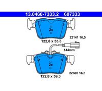 ATE 607333 Pastillas De Freno Traseras Para Alfa Romeo Giulia Estelvio 2.2 D