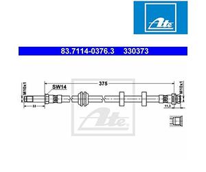 ATE Bremsschlauch 83.7114-0376.3