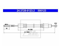 ATE Cable De Embrague Compatible Para VW Transporter III Bus