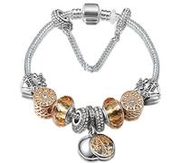 ATE Charm Pulsera Árbol de Vida Abalorios Amarillo Cristales JWB78